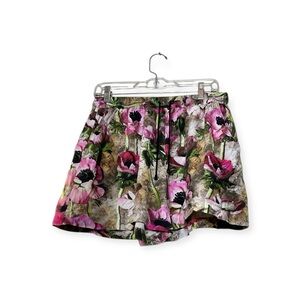 Women’s Bitte Kai Rand flowy, floral, pull-on shorts, size large